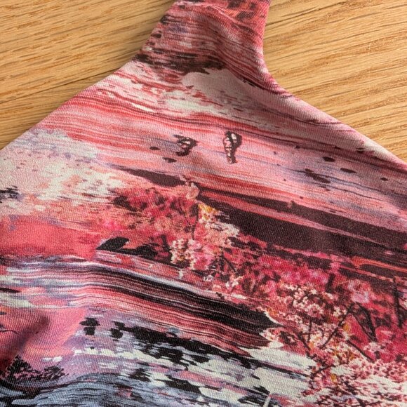 EUC Lululemon Free To Be Bra Long Line Women's 6 Dahliascape Multi sports yoga - Picture 5 of 11